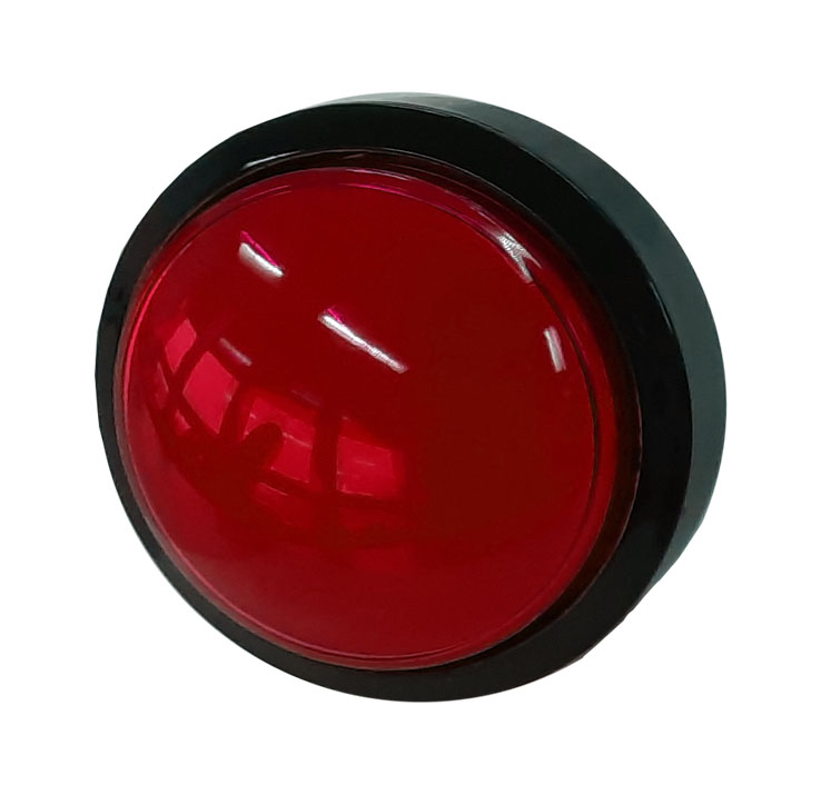 60mm Push Button Rot, mit Microswitch und Sockel für Beleuchtung