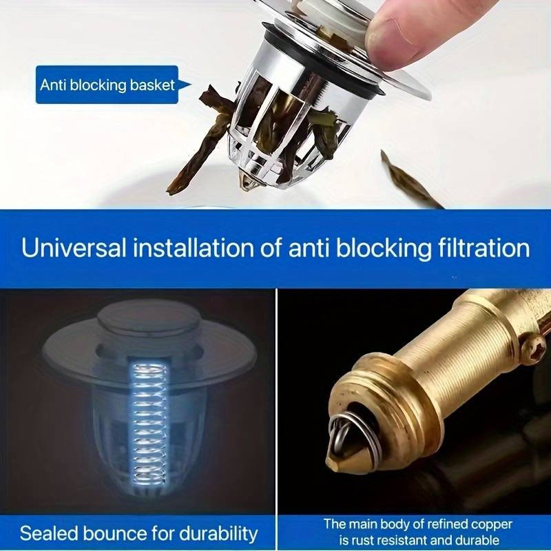 Universal Abflussstopper mit Druckknopf