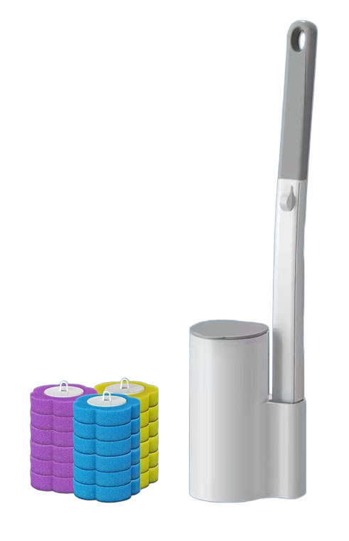 Hygienische WC-Bürste mit Reinigungspads