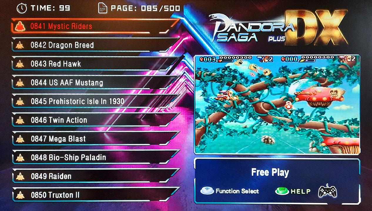 Pandora DX Saga+ Version A: Horizontal (5000 Spiele)